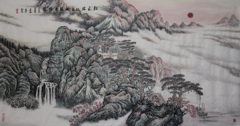 松气浮旭日，放眼展宏图