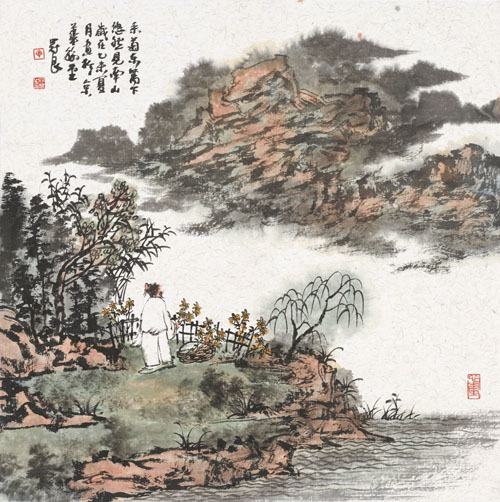 采菊东篱下，悠然见南山