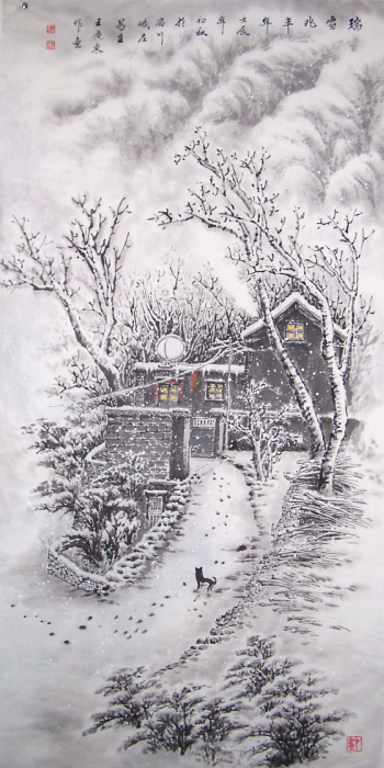 雪景写生