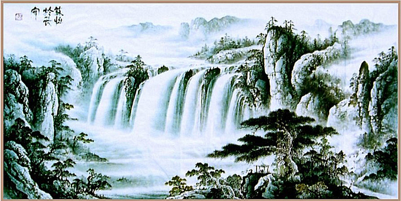 松瀑图