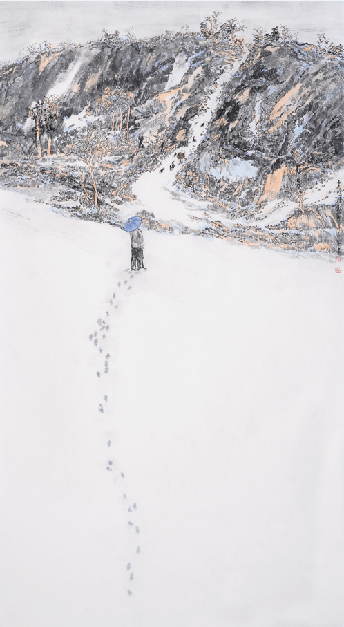 雪岭清影
