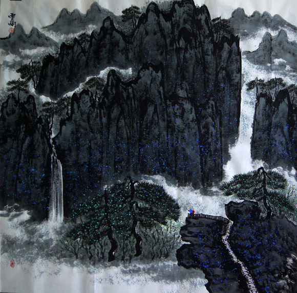 雨后青山碧如玉