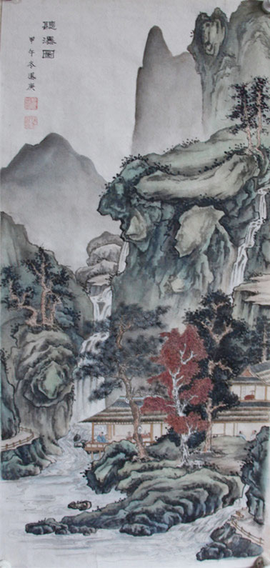 听瀑图